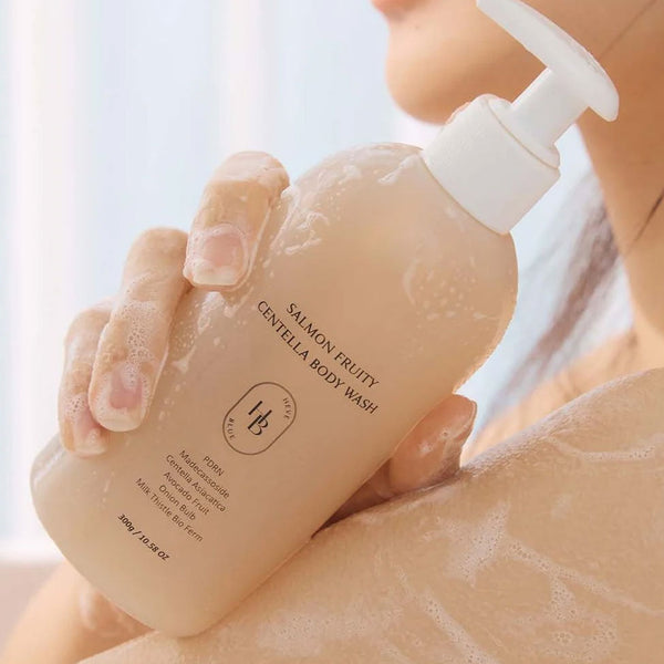 Heveblue Salmon Fruity Centella Body Wash Nudie Glow Australia