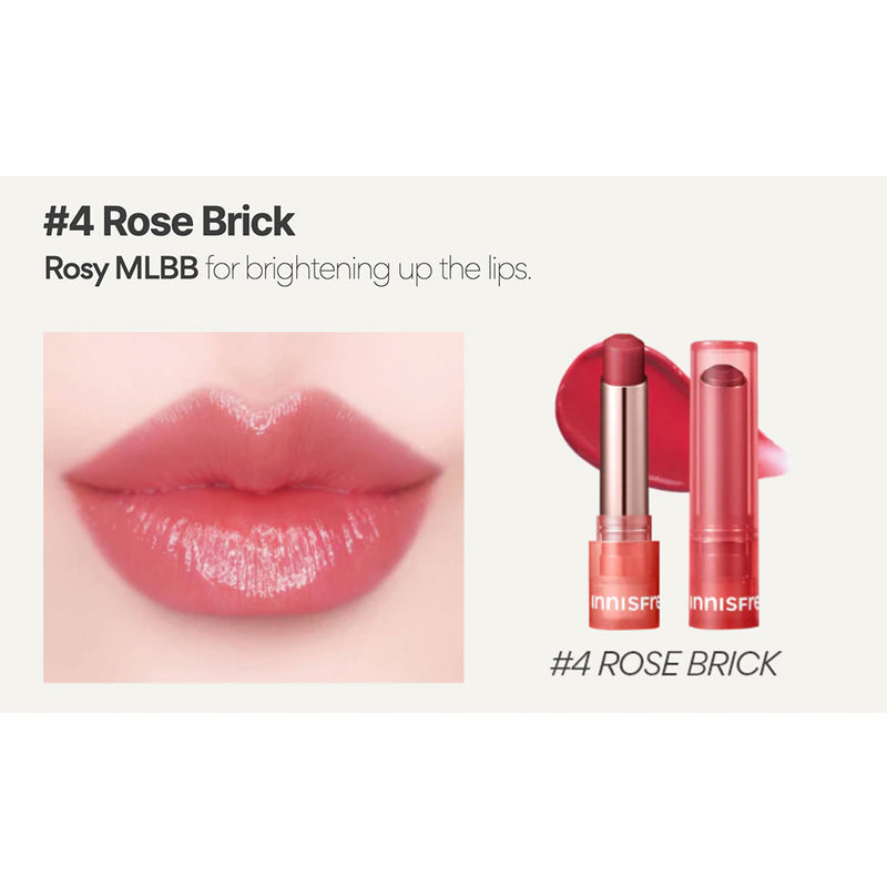Innisfree Dewy Tint Lip Balm No 4 Rose Brick Nudie Glow Australia