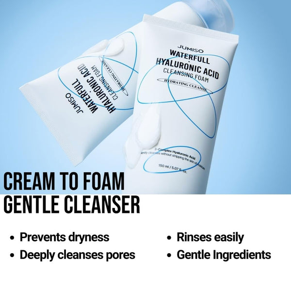 Jumiso Waterfull Hyaluronic Acid Cleansing Foam Nudie Glow Australia