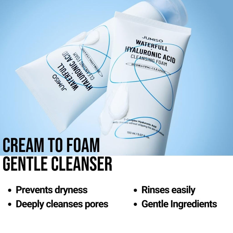 Jumiso Waterfull Hyaluronic Acid Cleansing Foam Nudie Glow Australia