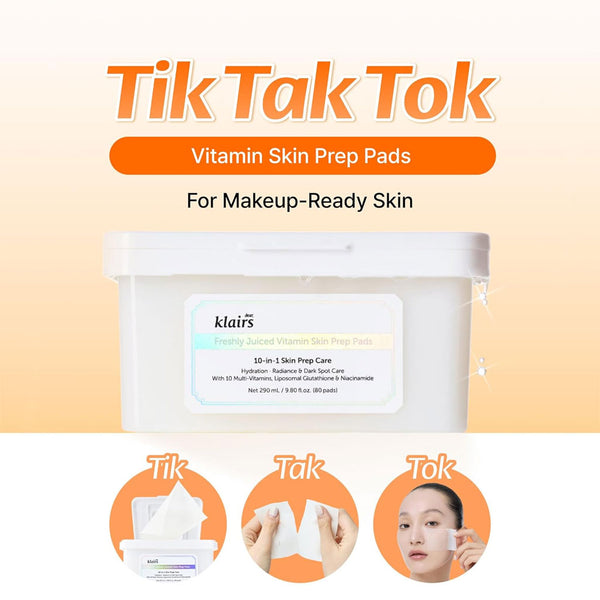Klairs Freshly Juiced Vitamin Skin Prep Pads Nudie Glow Australia