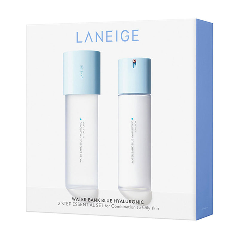 Laneige Water Bank Blue Hyaluronic 2 Step Essential Set (For Combination to Oily Skin) Nudie Glow Australia