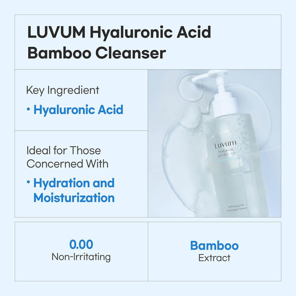 Luvum Bamboo Hyaluronic Moisture Gel Cleanser Nudie Glow Australia