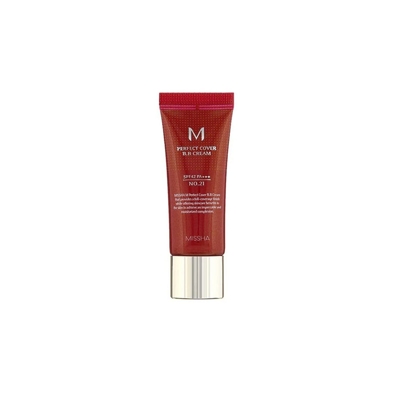 MISSHA M Perfect Cover BB Cream No.21 [Light Beige] 20ml Nudie Glow Australia