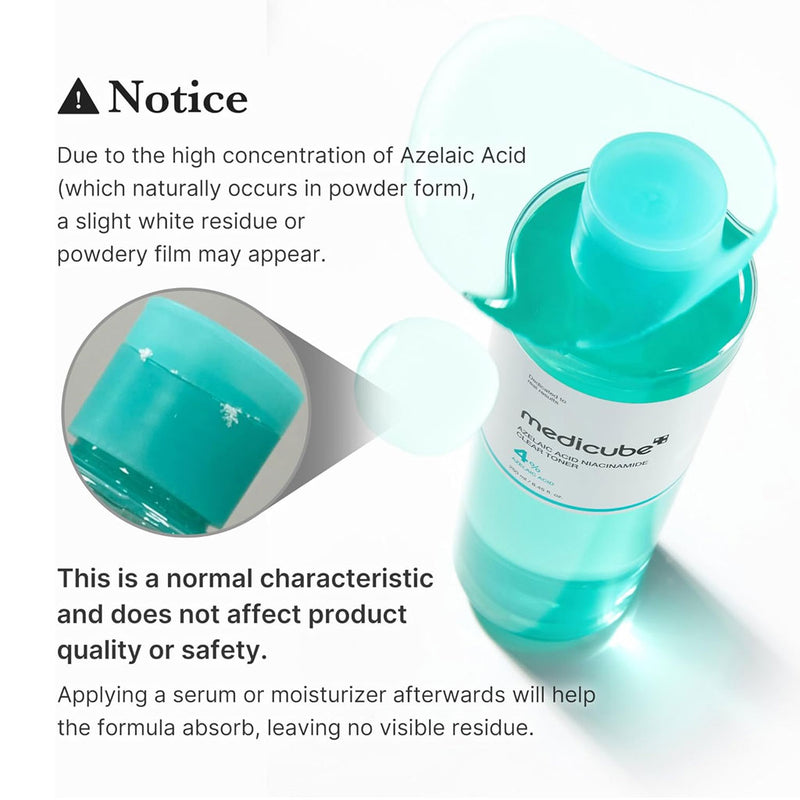 Medicube Azelaic Acid Niacinamide Clear Toner Nudie Glow Australia