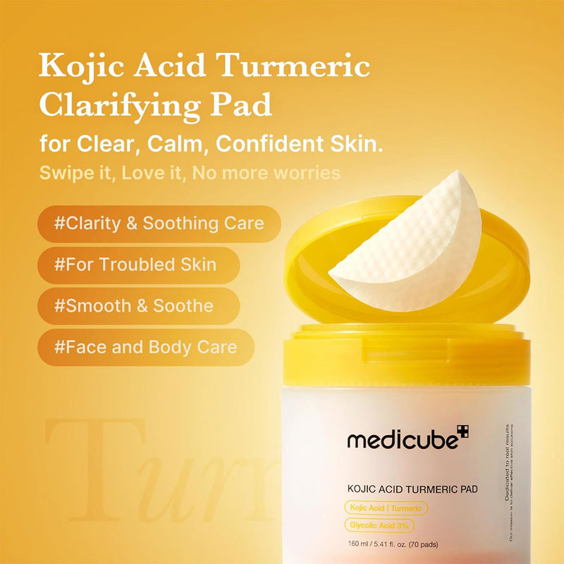 Medicube Kojic Acid Turmeric Pad Nudie Glow Australia