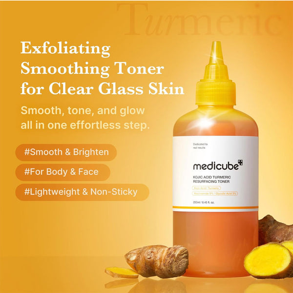 Medicube Kojic Acid Turmeric Resurfacing Toner Nudie Glow Australia