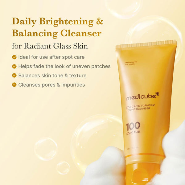 Medicube Kojic Acid Turmeric Toning Cleanser Nudie Glow Australia