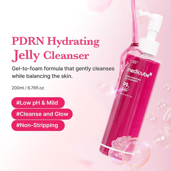 Medicube PDRN Hydrating Gel Cleanser Nudie Glow Australia