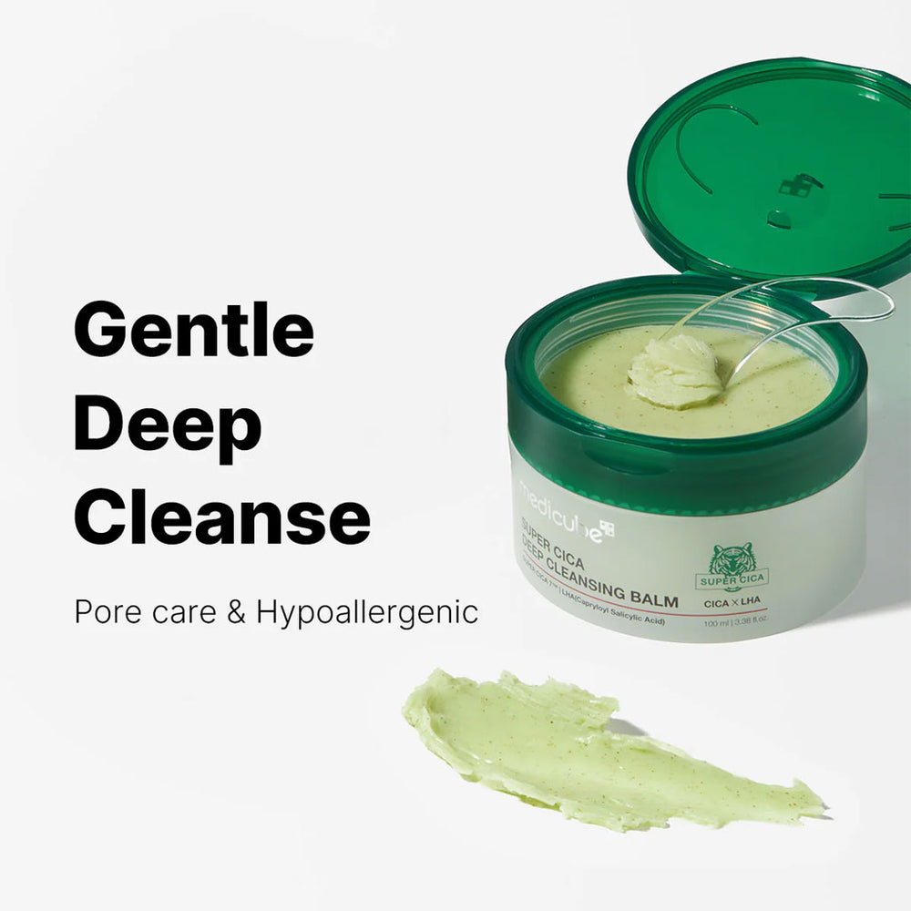 メディキューブ SUPER CICA PAD 70枚+DEEP CLEANSING BALM 100ml Medicube Super Cica Deep Cleansing Balm - Nudie Glow Australia