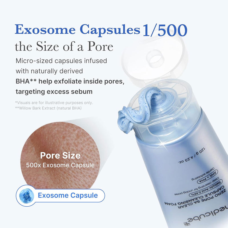 Medicube Zero Pore SA Clear Capsule Cleansing Foam Nudie Glow Australia