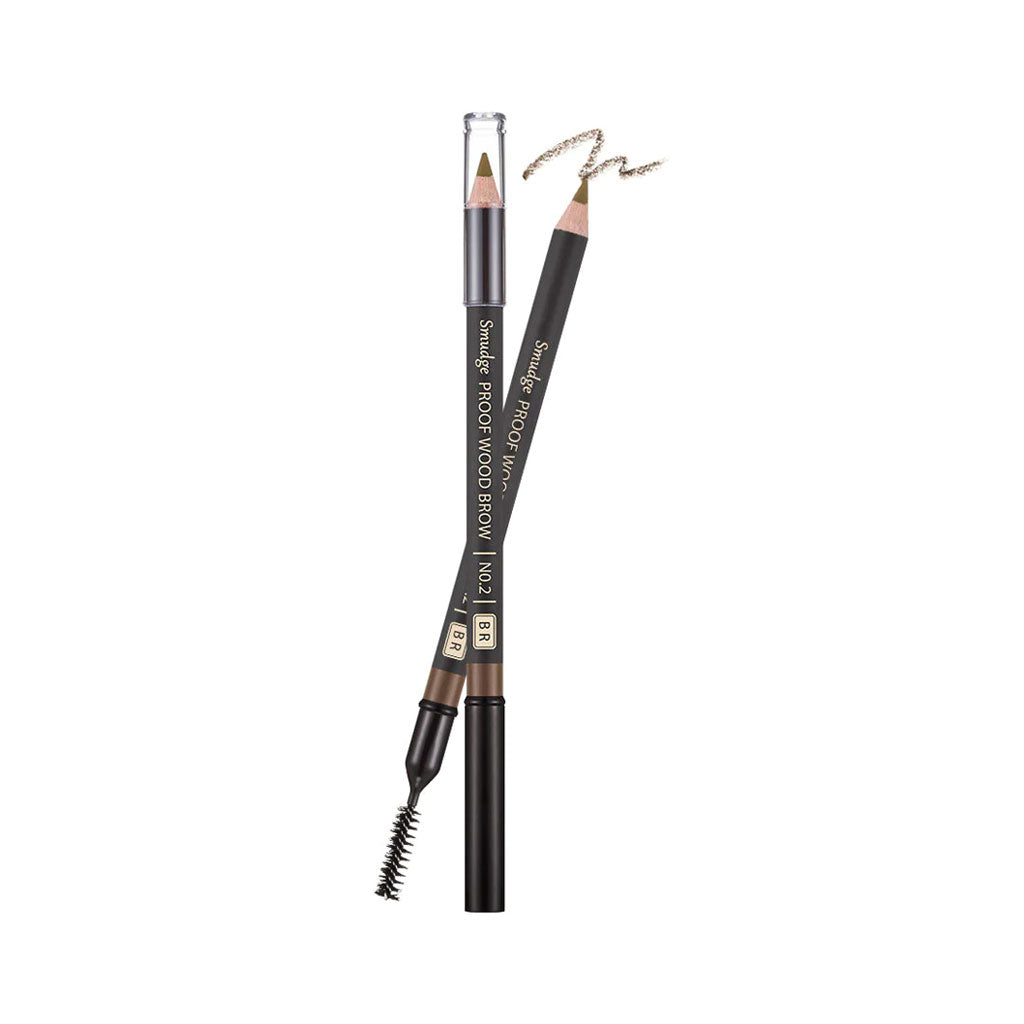 SMUDGEPROOF WOOD BROW PENCIL [BLACK]