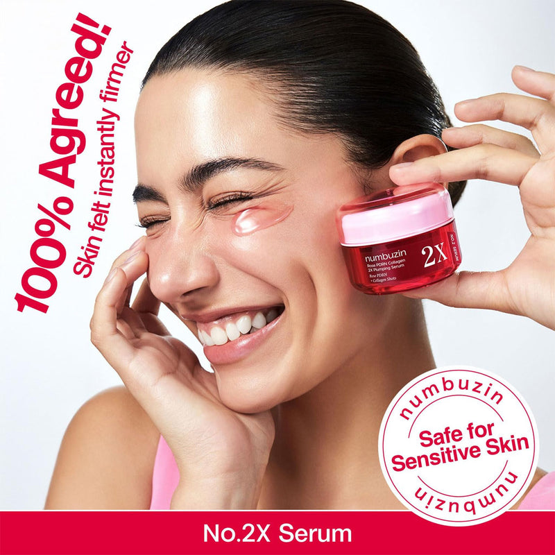 NUMBUZIN No.2 Rose PDRN Collagen 2X Plumping Serum Nudie Glow Australia
