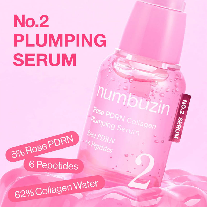 NUMBUZIN No.2 Rose PDRN Collagen Plumping Serum Nudie Glow Australia