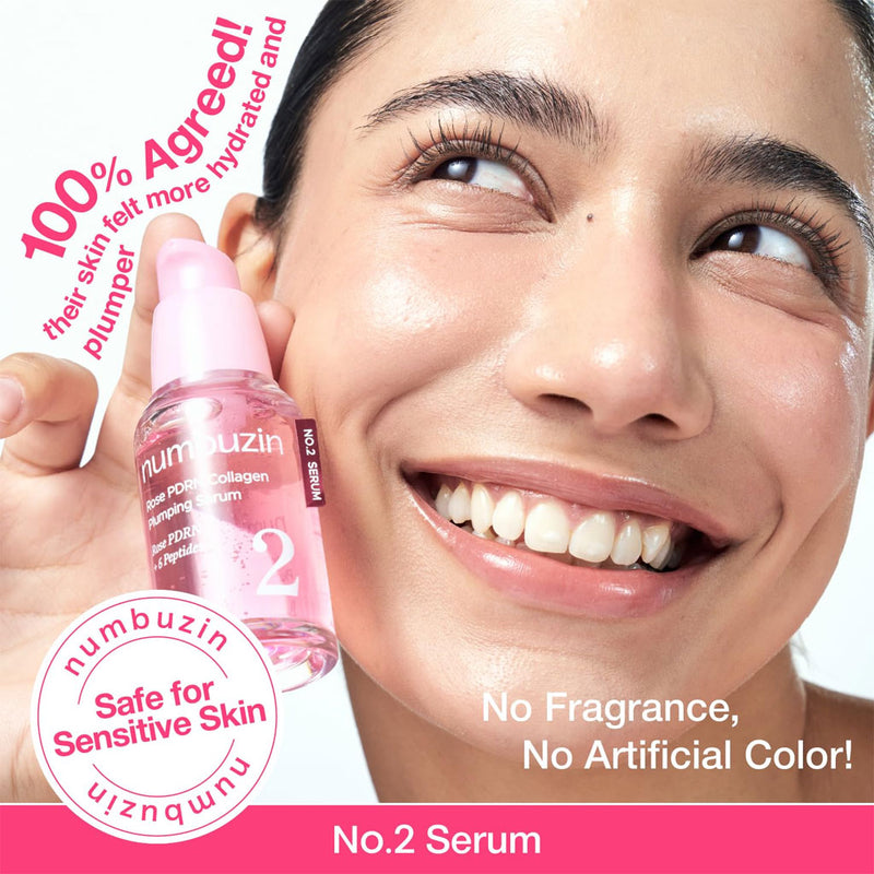 NUMBUZIN No.2 Rose PDRN Collagen Plumping Serum Nudie Glow Australia