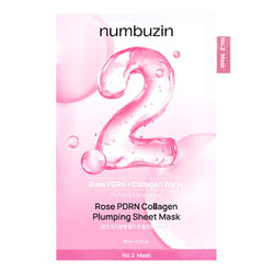 NUMBUZIN No.2 Rose PDRN Collagen Plumping Sheet Mask Nudie Glow Australia