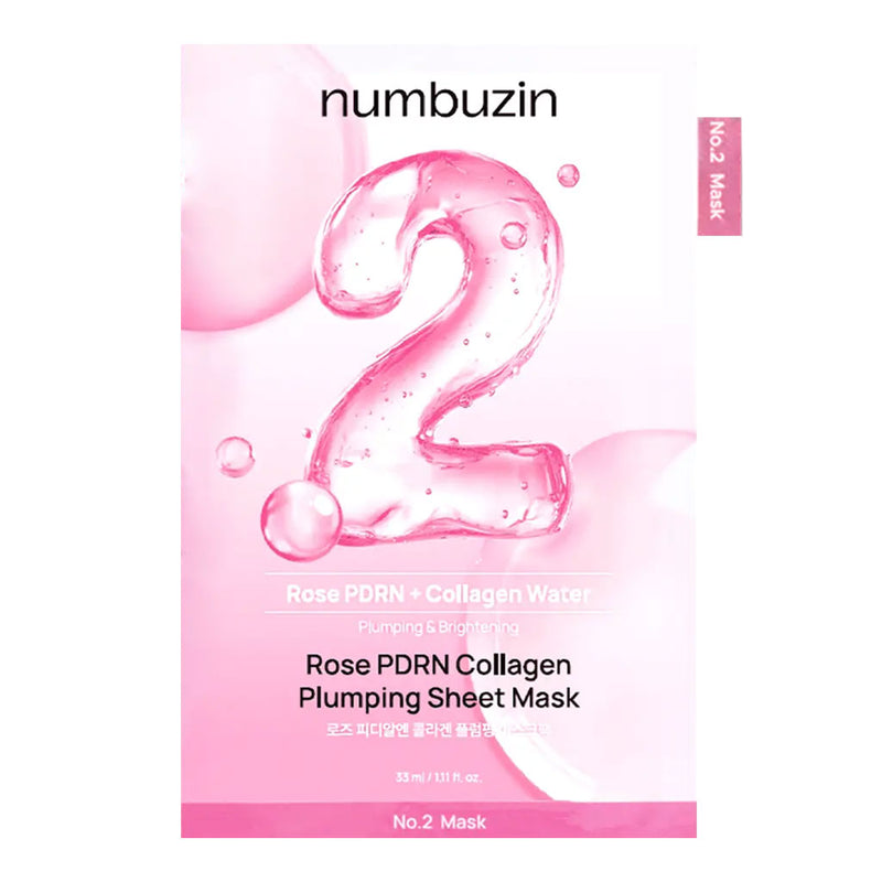 NUMBUZIN No.2 Rose PDRN Collagen Plumping Sheet Mask Nudie Glow Australia