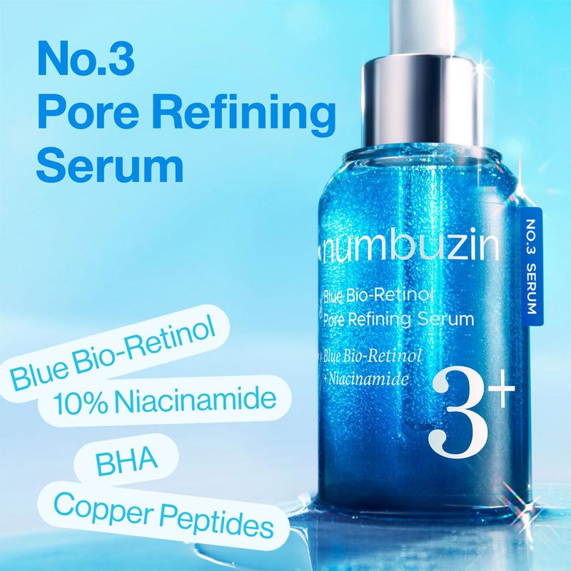 NUMBUZIN No.3 Blue Bio-Retinol Pore Refining Serum Nudie Glow Australia