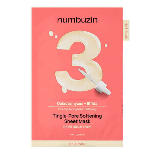 NUMBUZIN No.3 Tingle-Pore Softening Sheet Mask Nudie Glow Australia