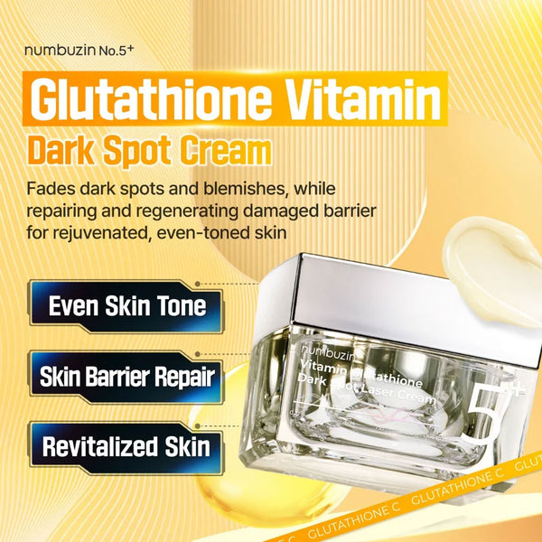 NUMBUZIN No.5 Vitamin Glutathione Dark Spot Laser Cream Nudie Glow Australia