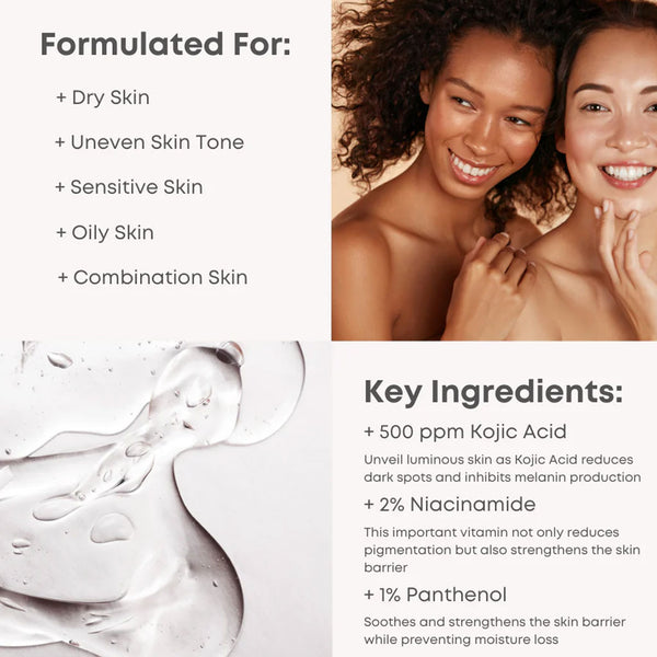 Nine Less B-Boost Kojic Acid Glow Toner Pad Nudie Glow Australia