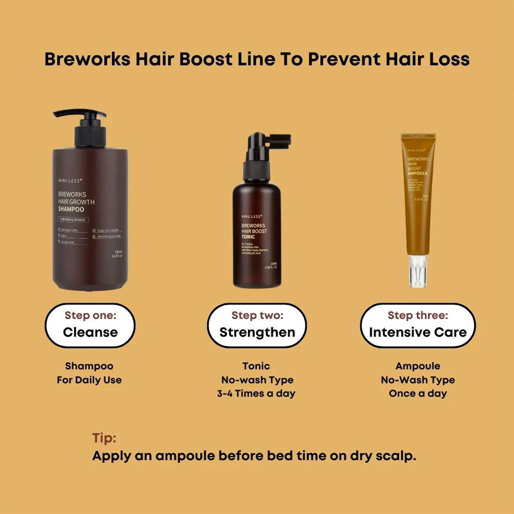 Nine Less [Breworks] Hair Boost Ampoule - Nudie Glow Australia