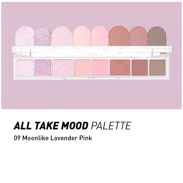 Peripera All Take Mood Palette #09 MOONLIKE LAVENDER PINK Nudie Glow Australia