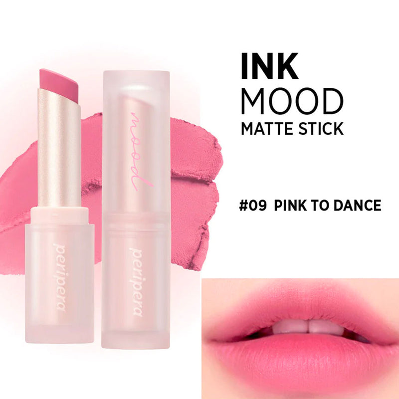 Peripera Ink Mood Matte Stick #09 PINK TO DANCE Nudie Glow Australia