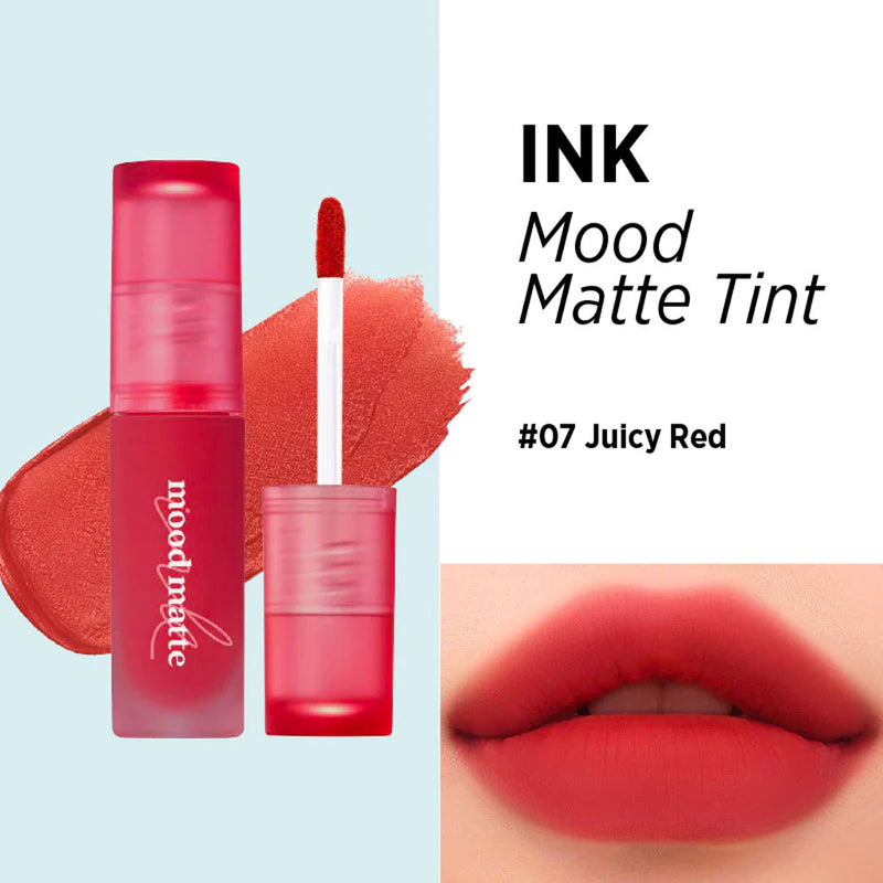 Peripera Ink Mood Matte Tint #07 JUICY RED Nudie Glow Australia