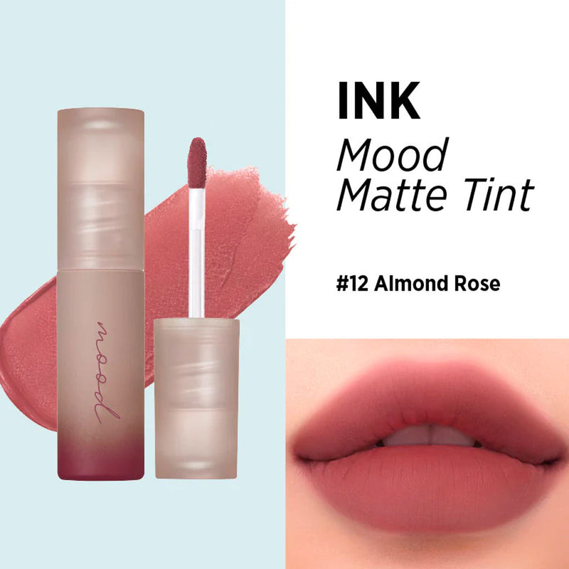 Peripera Ink Mood Matte Tint #12 ALMOND ROSE Nudie Glow Australia