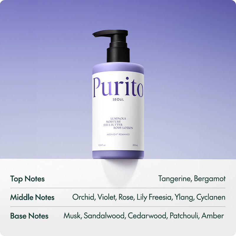 Purito Luminous Moisture Shea Butter Body Lotion Midnight Romance Nudie Glow Australia