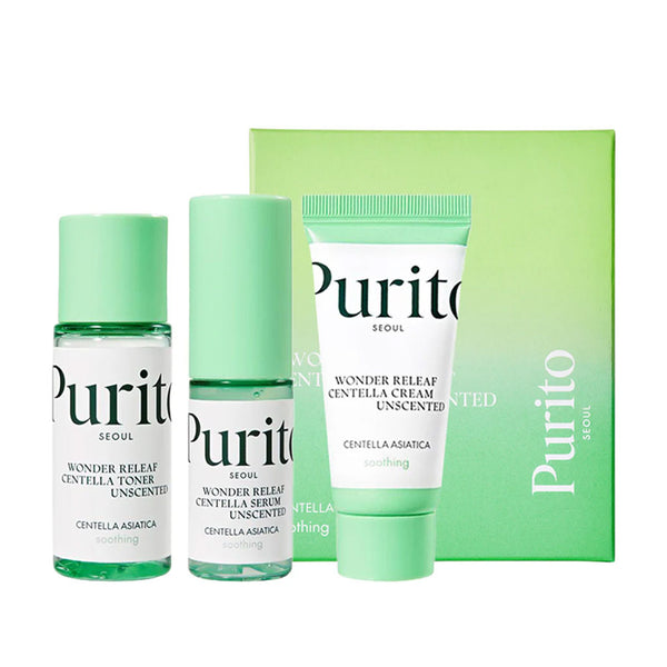 Purito Wonder Releaf Centella Mini Kit Unscented Nudie Glow Australia