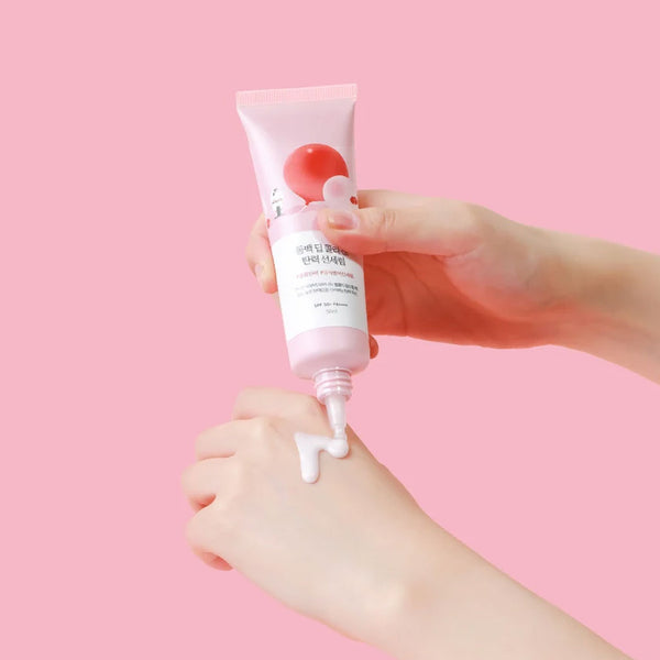 Round Lab Camellia Deep Collagen Sun Serum Nudie Glow Australia