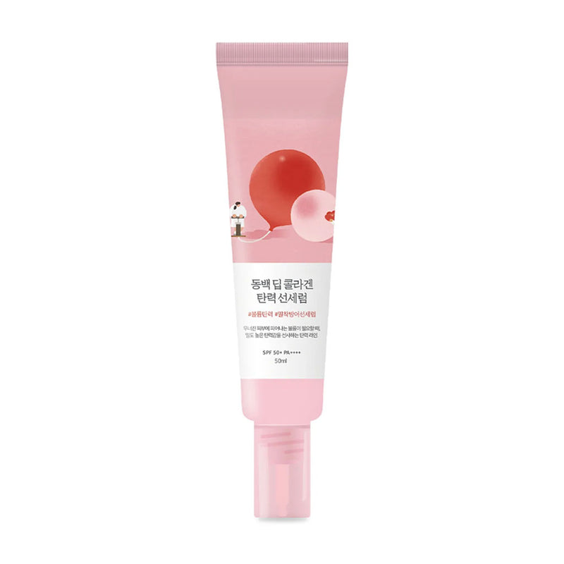 Round Lab Camellia Deep Collagen Sun Serum Nudie Glow Australia