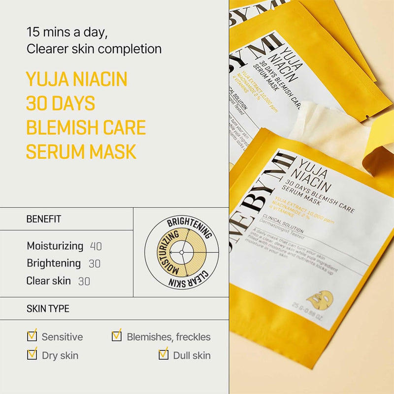 SOME BY MI Yuja Niacin 30 Days Blemish Care Serum Mask Nudie Glow Australia