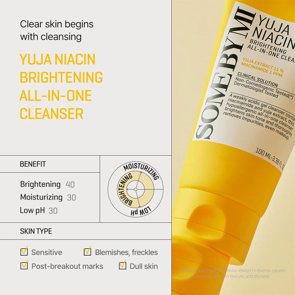 SOME BY MI Yuja Niacin Brightening All-In-One Cleanser Nudie Glow Australia