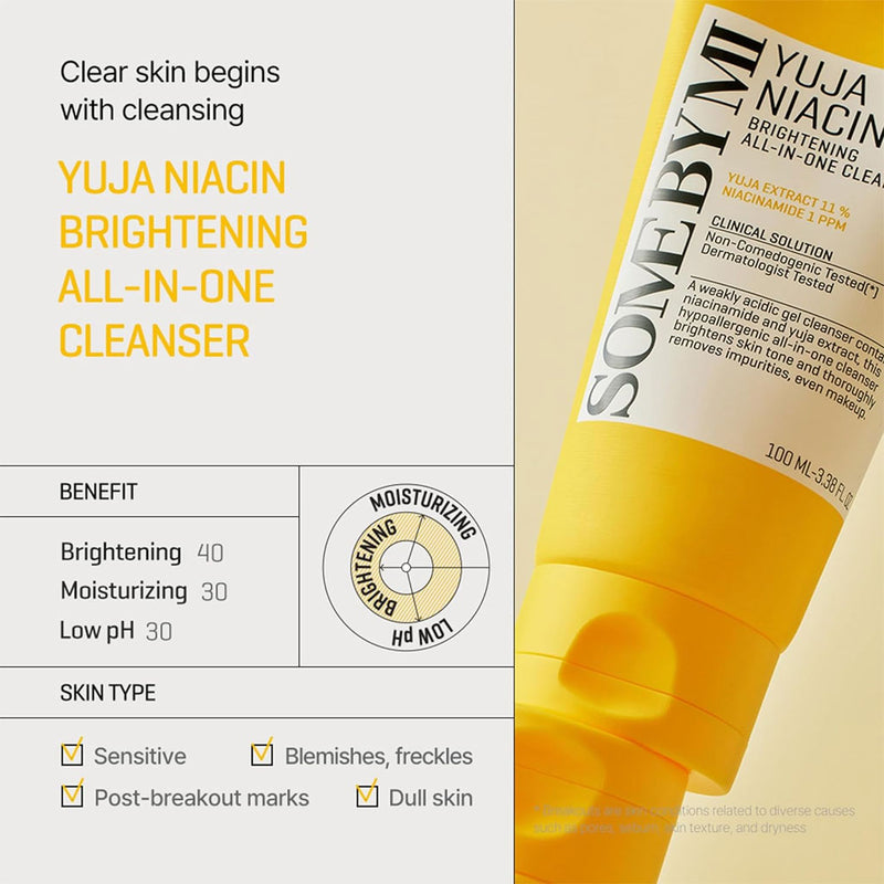 SOME BY MI Yuja Niacin Brightening All-In-One Cleanser Nudie Glow Australia