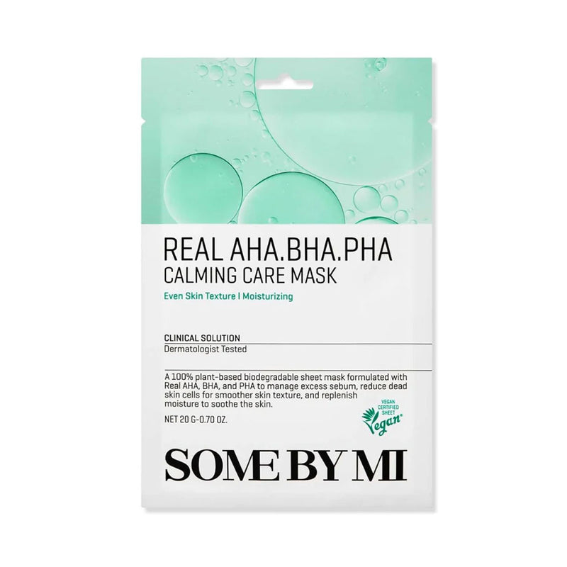 Some By Mi Real Care Mask AHA BHA PHA Calming Care Nudie Glow Australia