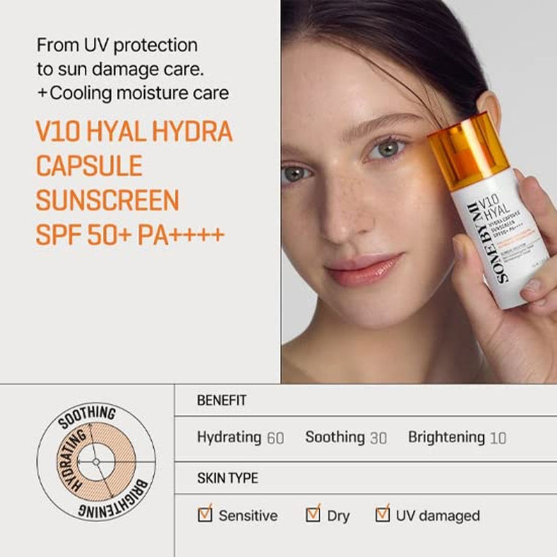 Some By Mi V10 Hyal Hydra Capsule Sunscreen Nudie Glow Australia