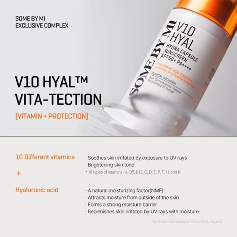 Some By Mi V10 Hyal Hydra Capsule Sunscreen Nudie Glow Australia