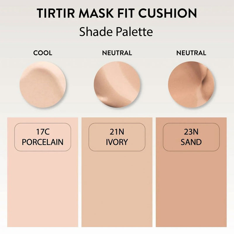 TIRTIR Mask Fit Cushion (3 Shades) Nudie Glow Australia