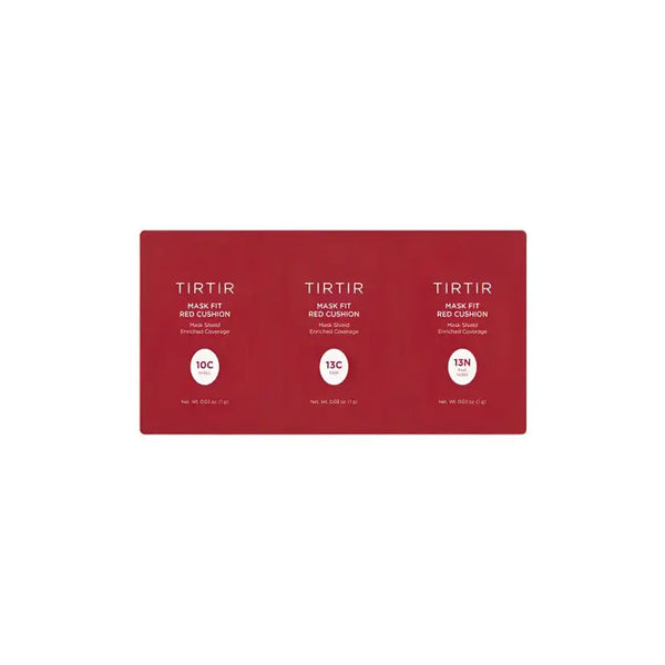 TIRTIR Mask Fit Red Cushion 3 Shade Trial Kit #10C #13C #13N Nudie Glow Australia