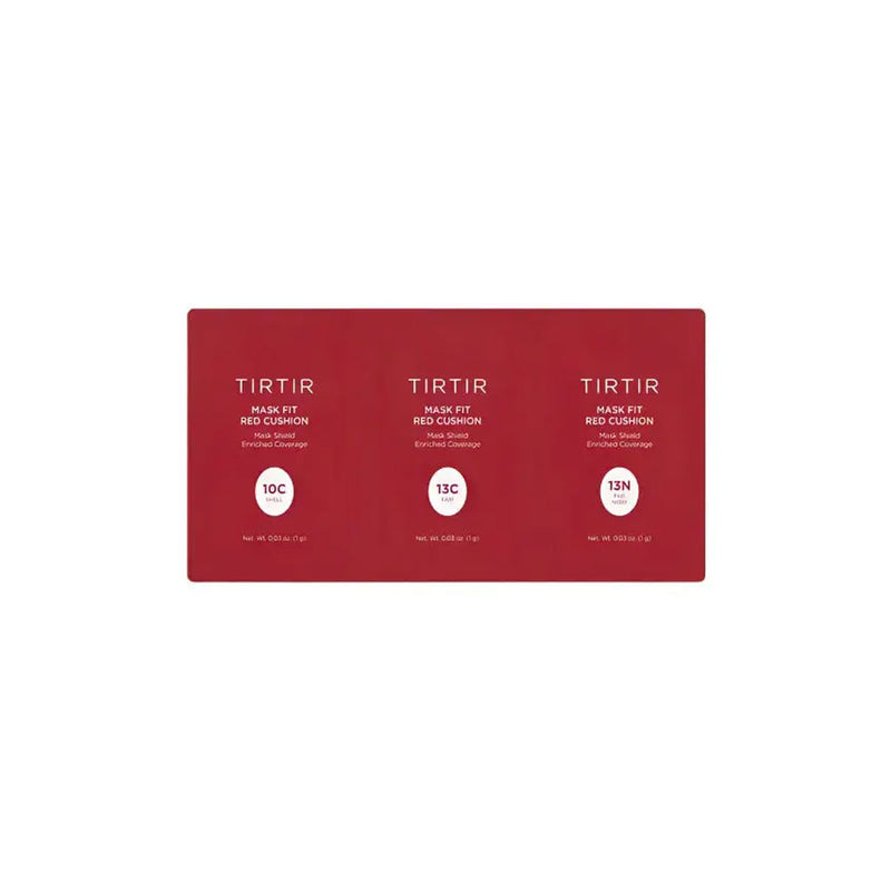 TIRTIR Mask Fit Red Cushion 3 Shade Trial Kit #10C #13C #13N Nudie Glow Australia