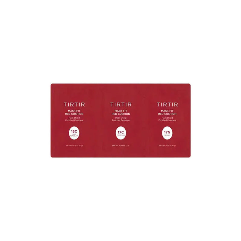 TIRTIR Mask Fit Red Cushion 3 Shade Trial Kit #15C #17C #17N Nudie Glow Australia