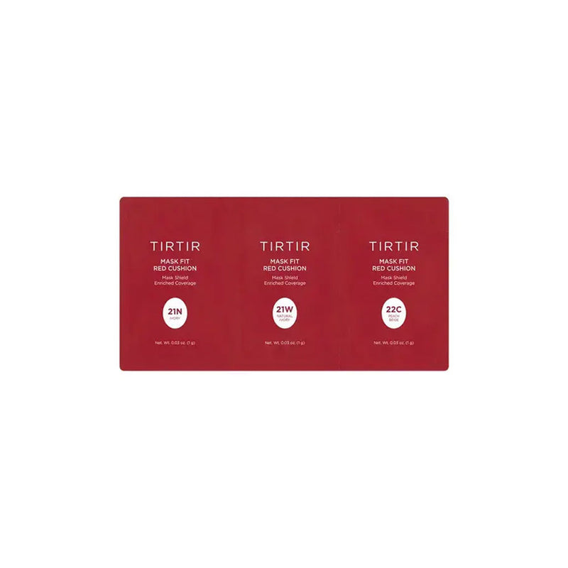 TIRTIR Mask Fit Red Cushion 3 Shade Trial Kit #21N #21W #22C Nudie Glow Australia