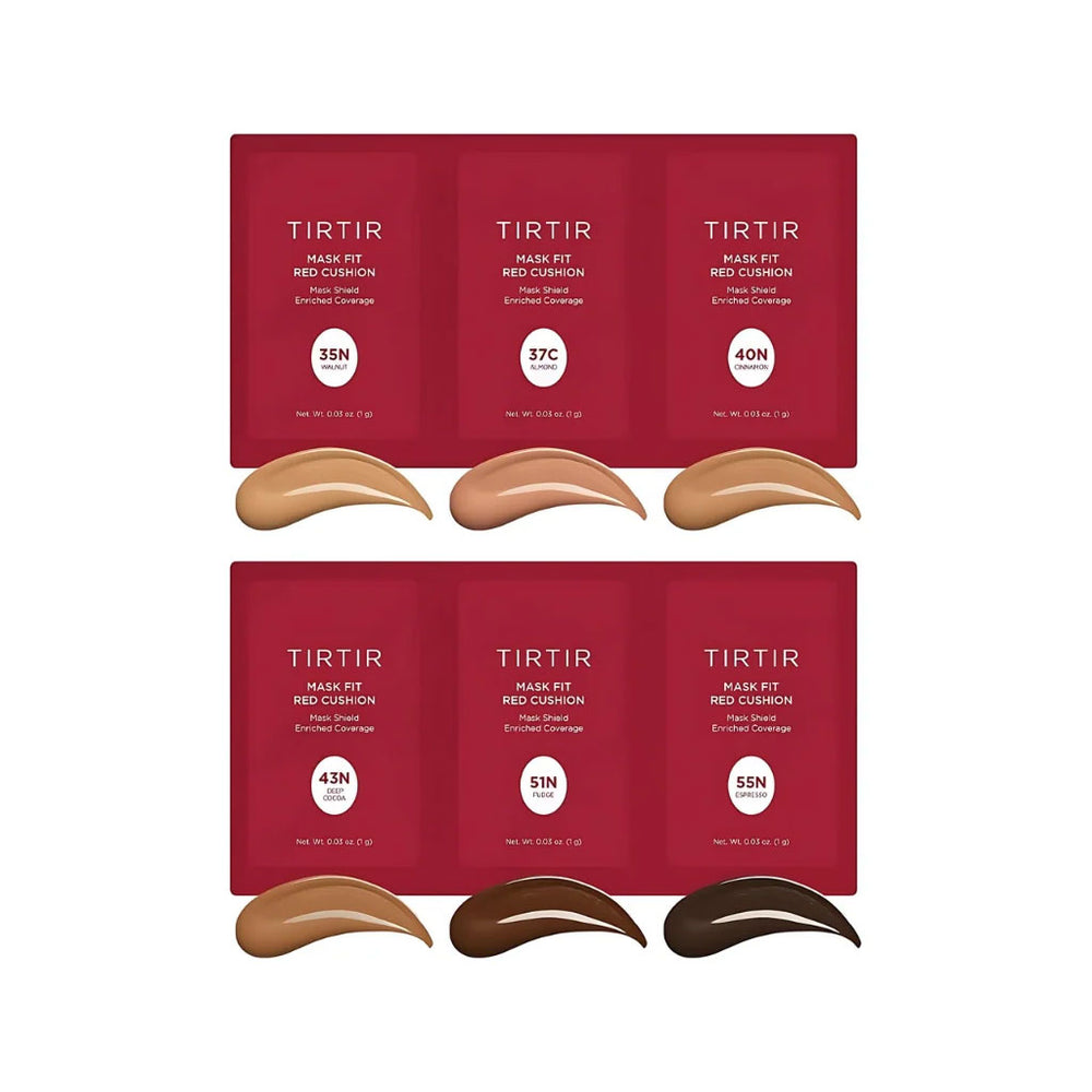 TIRTIR Mask Fit Red Cushion 6 Shade Trial Kit - Nudie Glow Australia