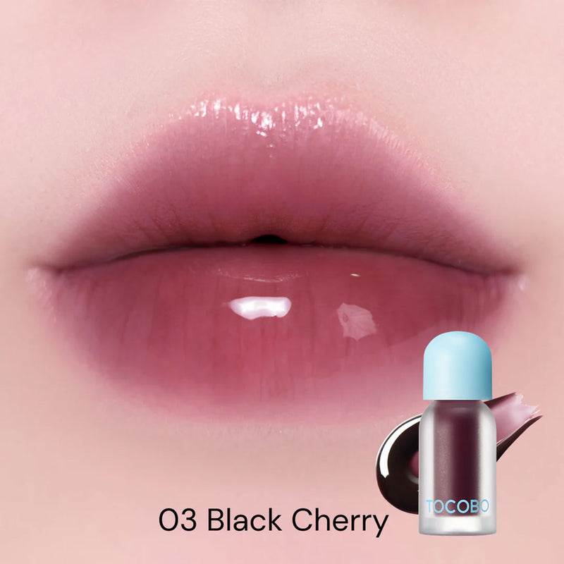 TOCOBO Juicy Berry Plumping Lip Oil Glam Max #03 BLACK CHERRY Nudie Glow Australia