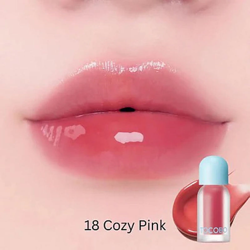 TOCOBO Juicy Berry Plumping Lip Oil Glam Max #18 COZY PINK Nudie Glow Australia