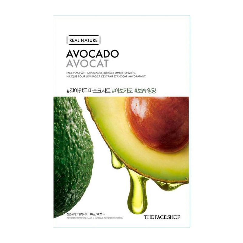 The Face Shop Real Nature Face Mask AVOCADO Nudie Glow Australia