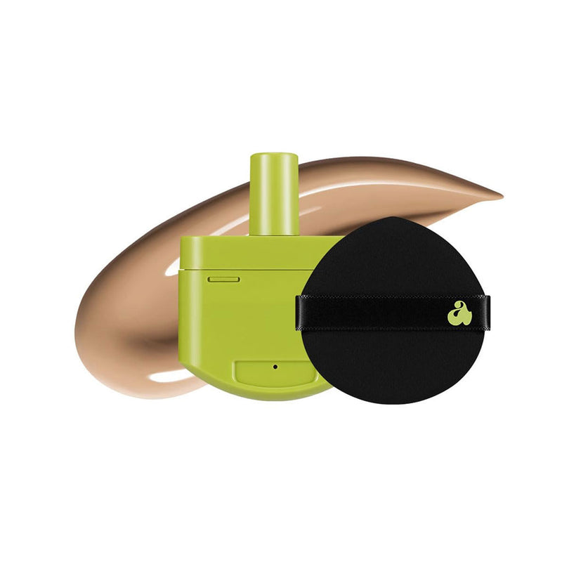 Unleashia Satin Wear Healthy-Green Cushion Re-Feel + Puff 24N SAND STORM Nudie Glow Australia